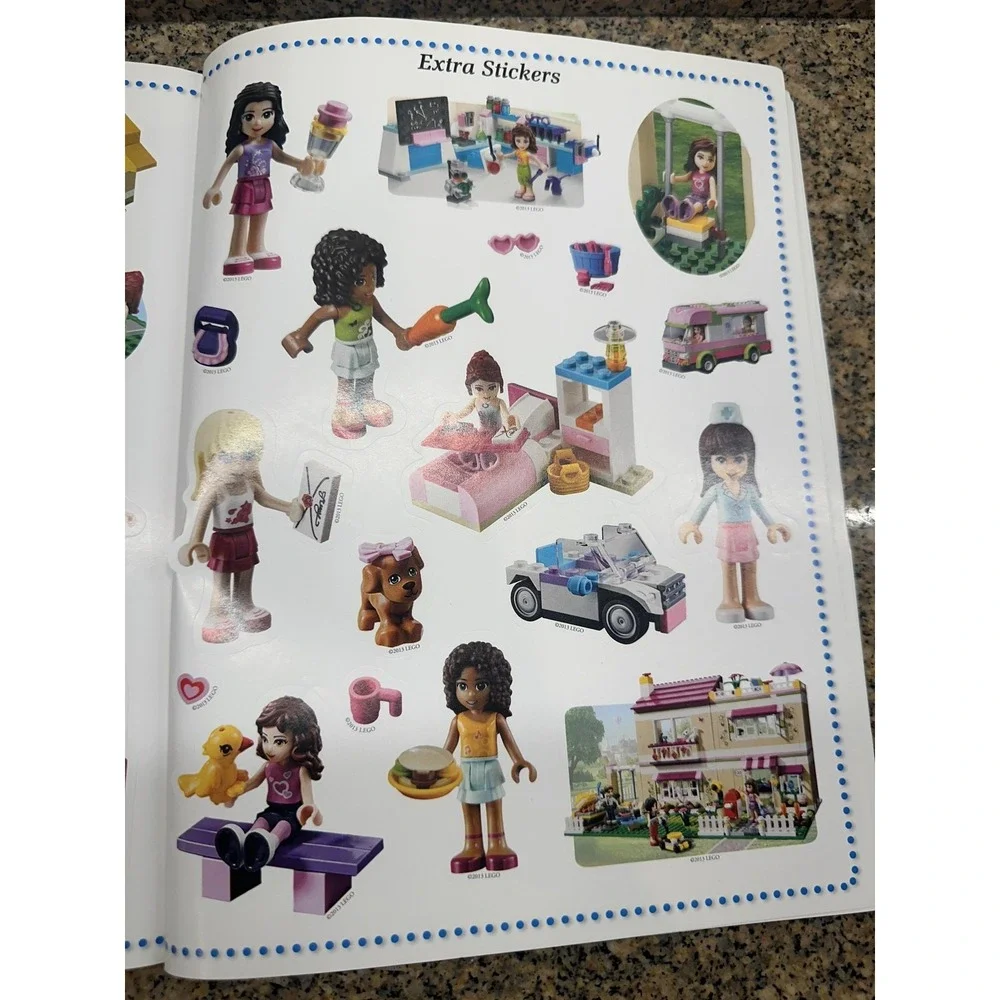 2013 LEGO‎ Friends Activity Sticker Sheets Lot Of 18 Pages Unisex Sticker Book